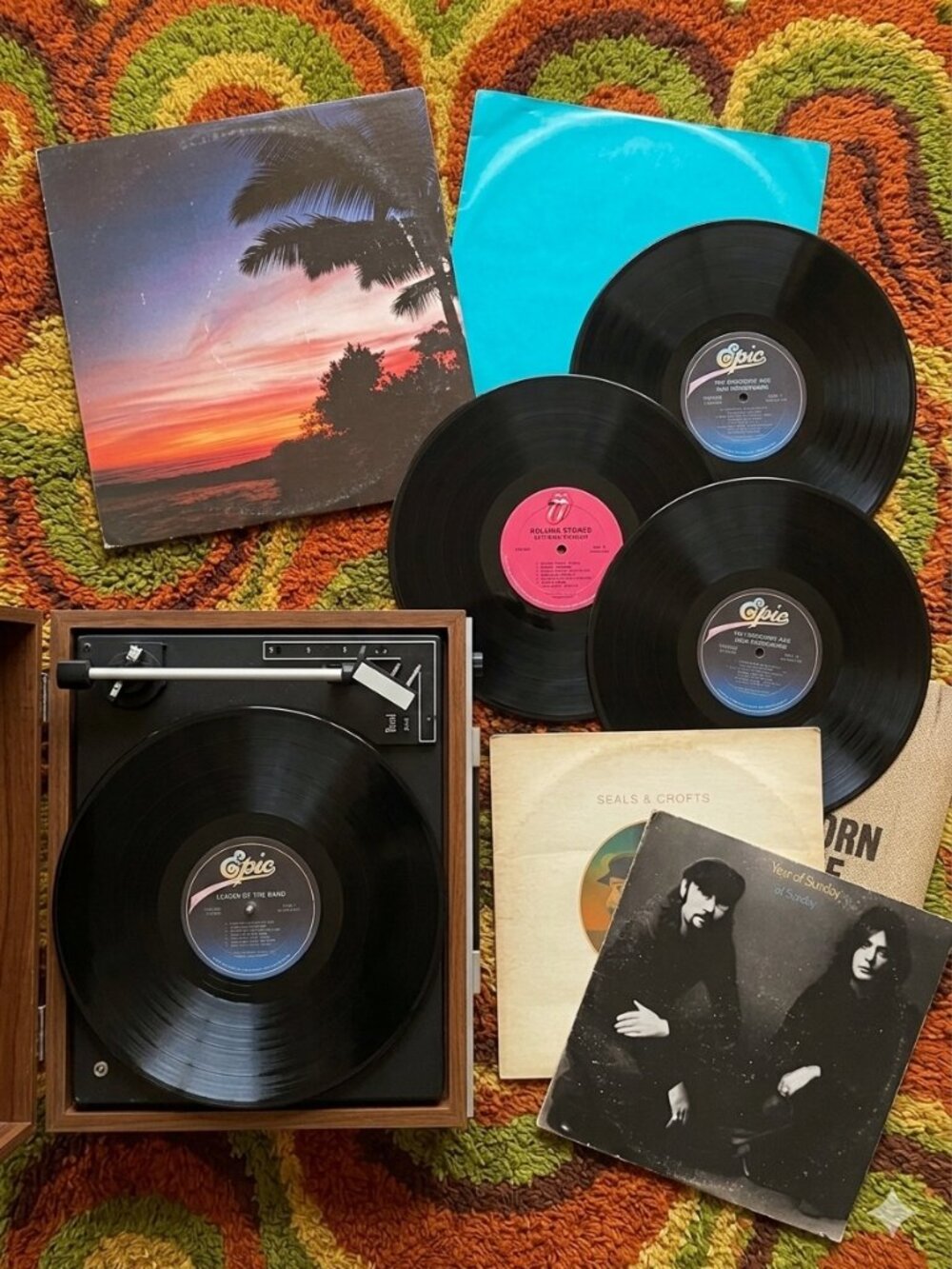 VINTAGE 1970s CLAAIC ROCK & AESTHETIC VINYL LP BUNDLE (8 ITEMS)